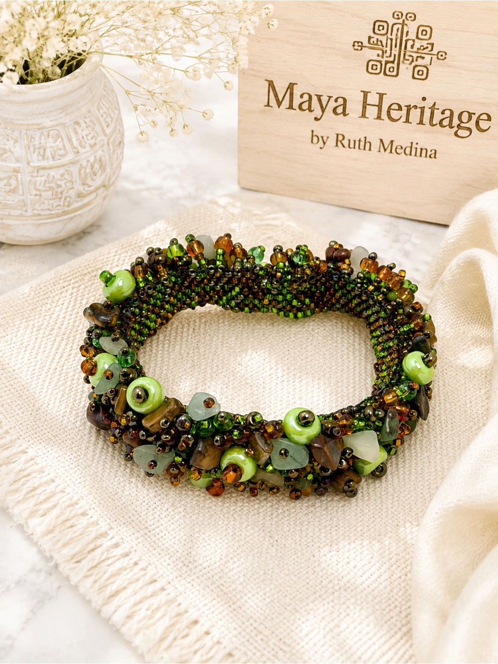 Handcrafted Guatemalan Magnetic Beaded Bracelet